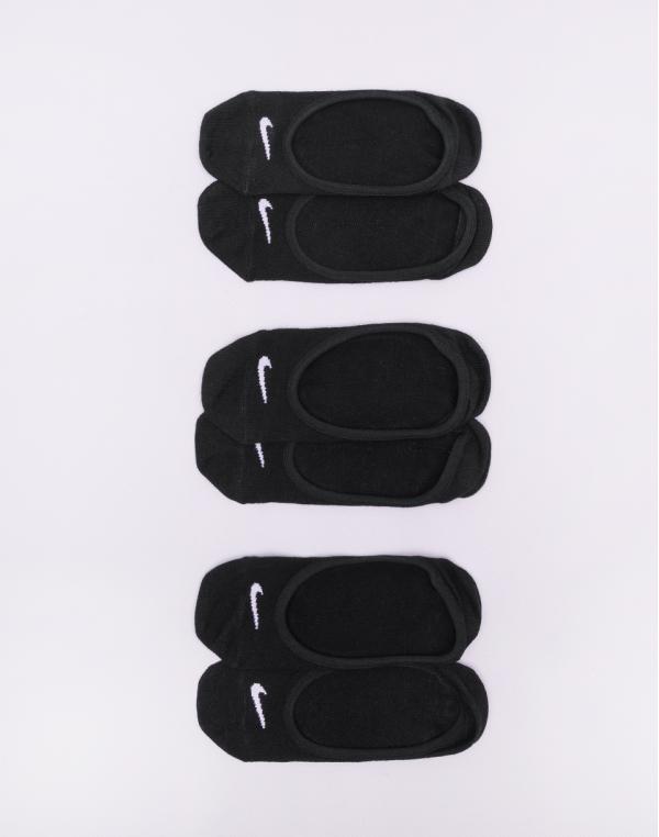 Nike Everyday Lightweight Footie Training Sock (3 Pair) Black/White M