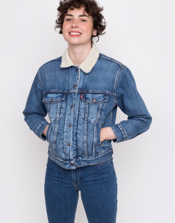 Levi's® Ex-boyfriend Sherpa Trucker Blue XL