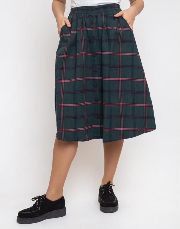 Lazy Oaf Feeling Kilty Skirt Green M