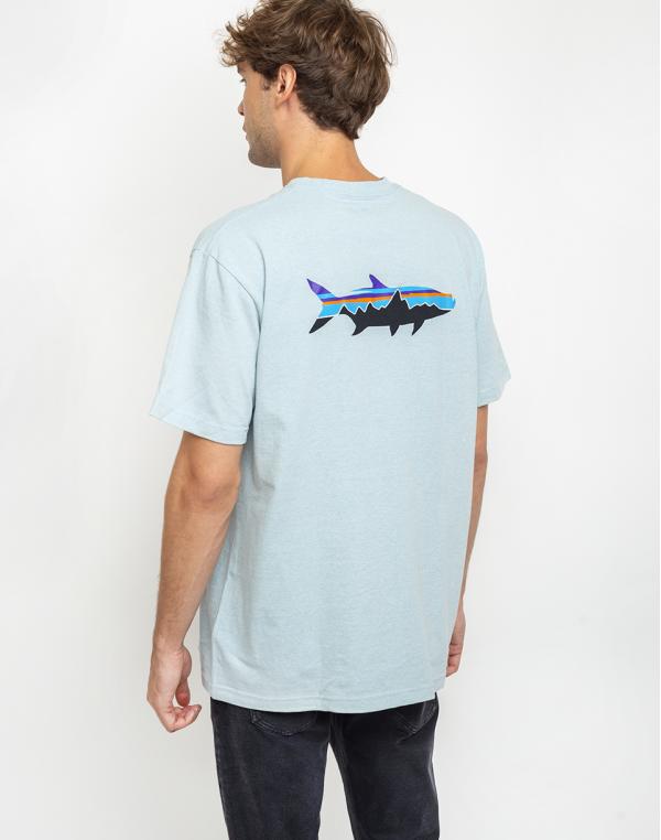 Patagonia Fitz Roy Tarpon Responsibili-Tee Big Sky Blue S