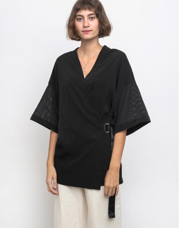 Dr. Denim Hazel Kimono Black XS