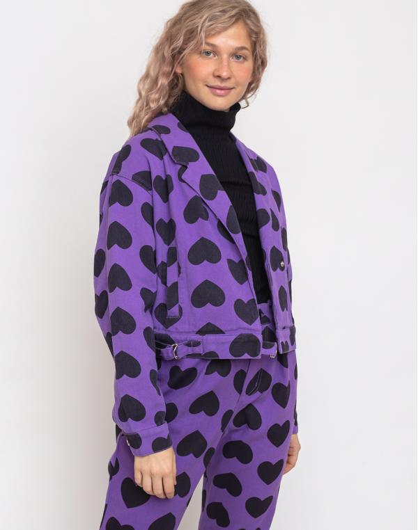 Lazy Oaf Heart Burn 80'S Jacket Purple L