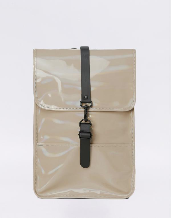 Rains Holographic Backpack Mini 31 Holographic Beige