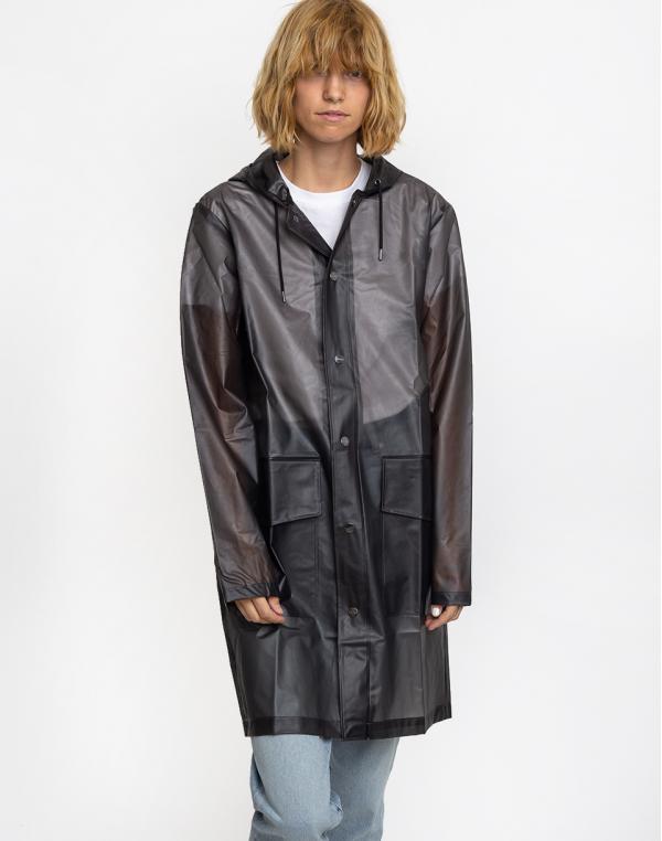 Rains Hooded Coat 44 Foggy Black XS/S