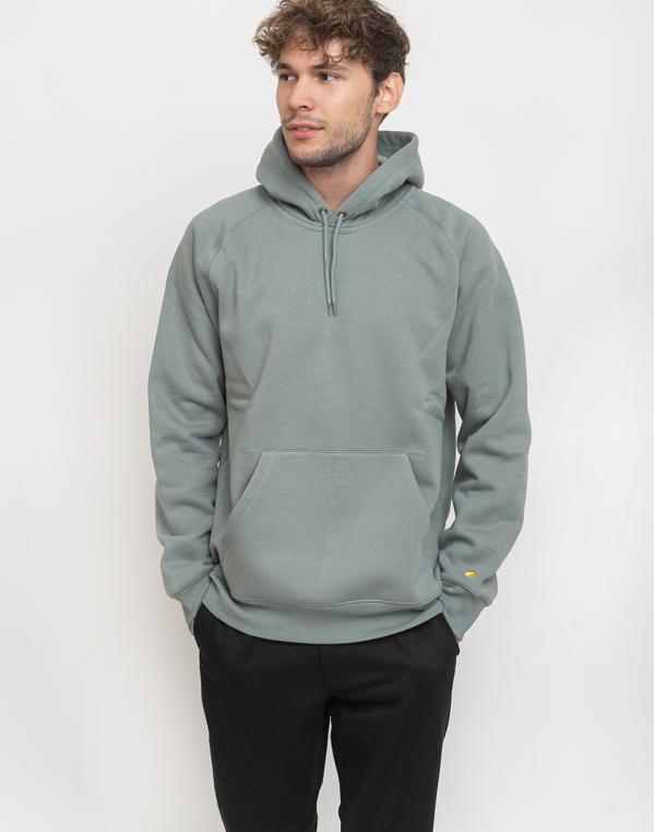 Carhartt WIP Hooded Chase Sweat Cloudy/Gold S