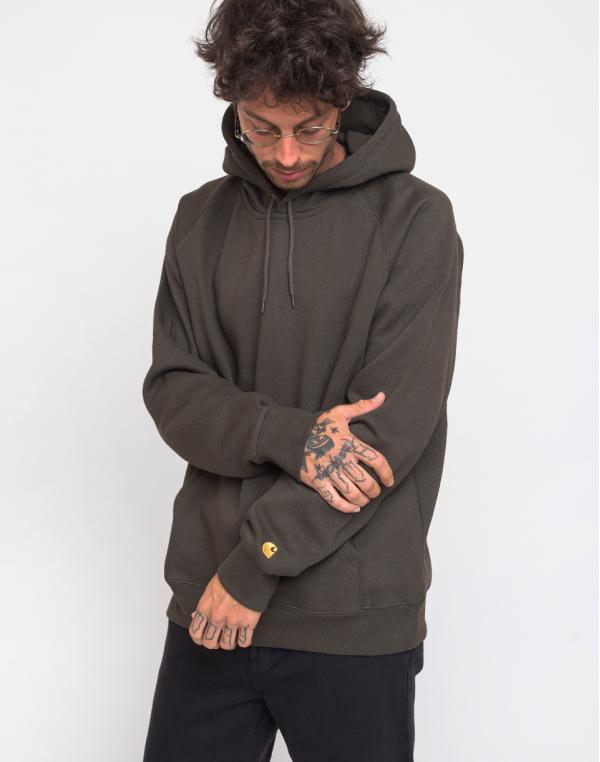 Carhartt WIP Hooded Chase Sweat Cypress/Gold S