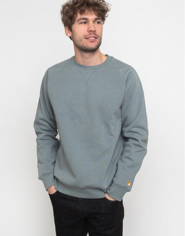 Carhartt WIP Chase Sweat Cloudy/Gold M