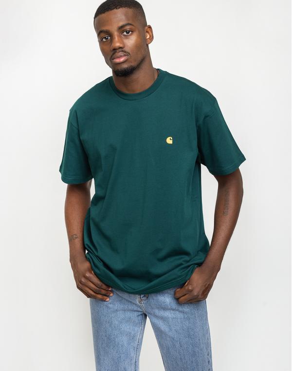 Carhartt WIP Chase T-Shirt Dark Fir/Gold XL