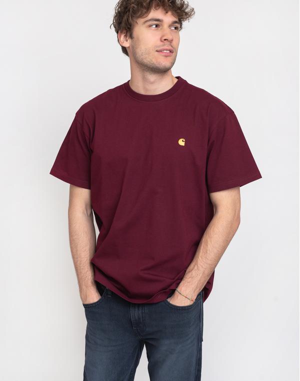 Carhartt WIP Chase T-Shirt Merlot/Gold S