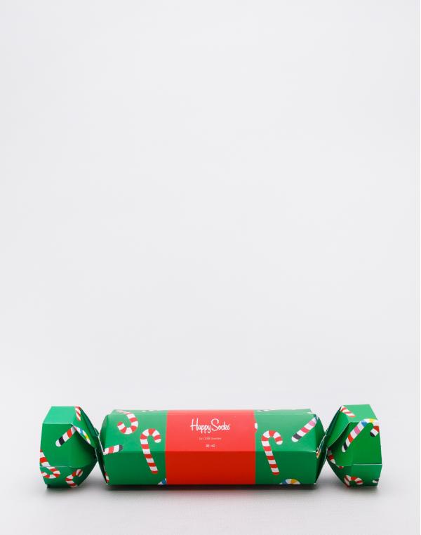 Happy Socks Christmas Cracker Candy Cane Gift Box XPOL02-7302 36-40