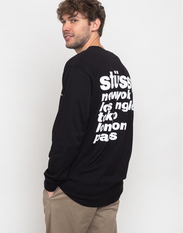 Stüssy Italic Ls Tee Black S