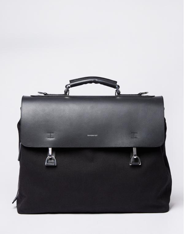 Sandqvist Jones Black with Black Leather