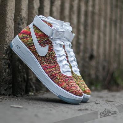 Nike Air Force 1 Ultra Flyknit Mid Volt/White-Bright Crimson-Court Purple