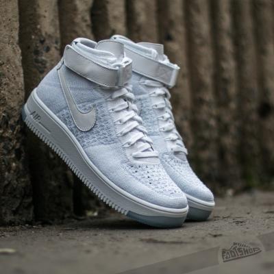 Nike W Air Force 1 Flyknit White/ White-Pure Platinum