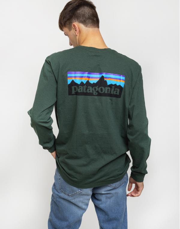 Patagonia L/S P-6 Logo Responsibili-Tee Alder Green XL