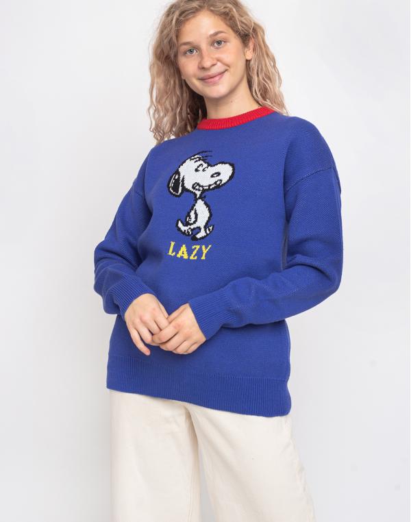 Lazy Oaf Lazy Oaf x Peanuts Lazy Snoopy Knit Sweater Blue S
