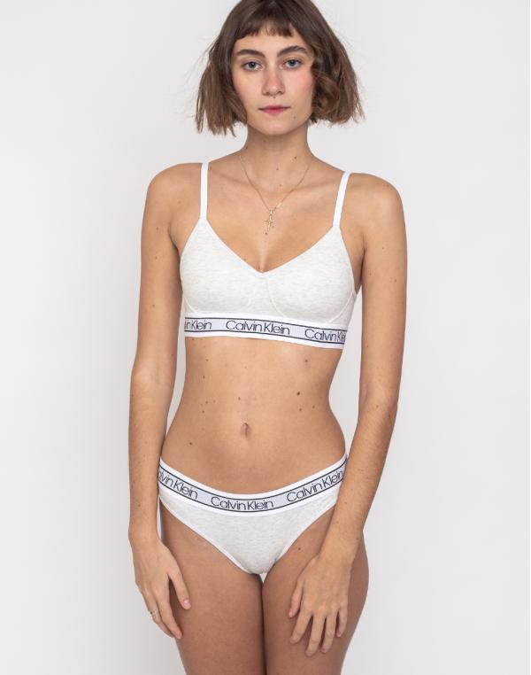 Calvin Klein Lght Lined Bralette (Wirefree) Ows Snow Heather S