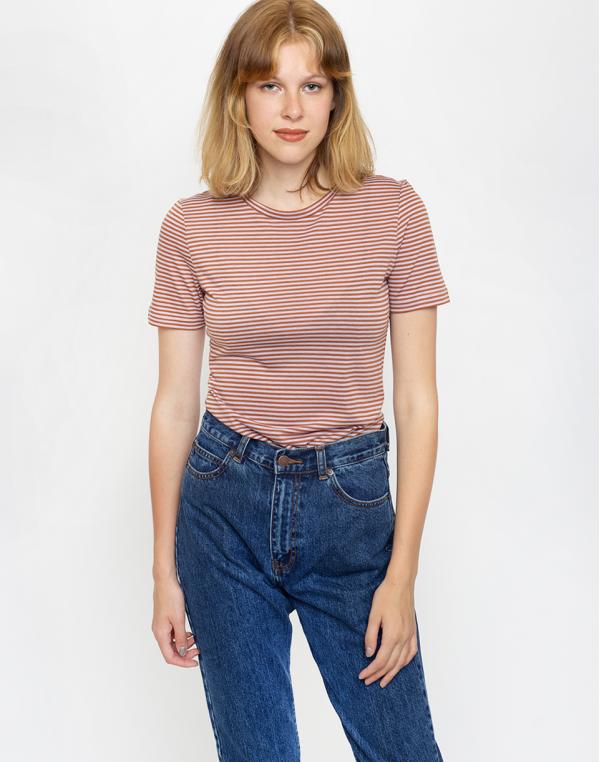 Armedangels Lidaa Ring Stripes 1193 Soft Violet-Maroon L