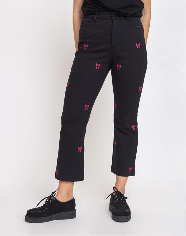 Lazy Oaf Little Bow Kick Flares PINK L