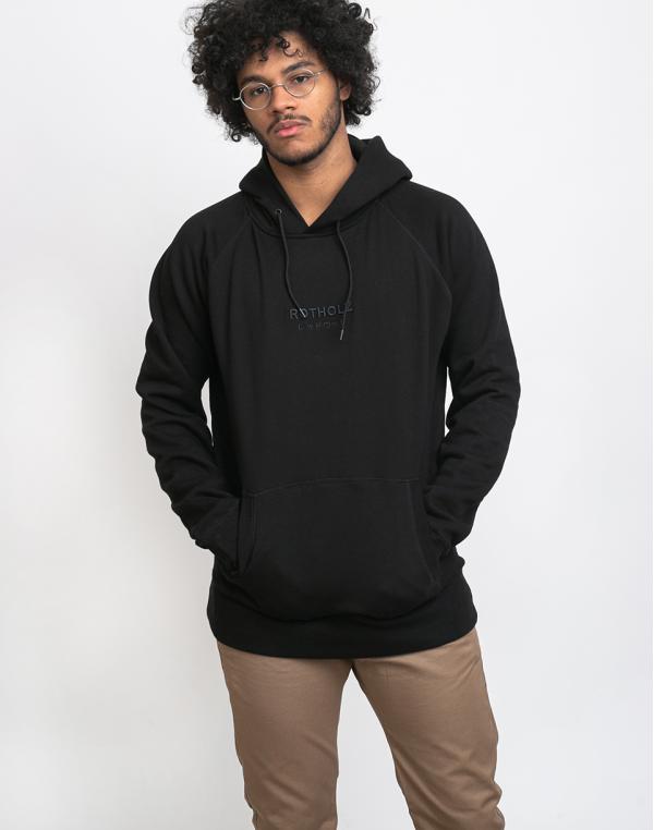 Rotholz Logo Hoodie All Black XS