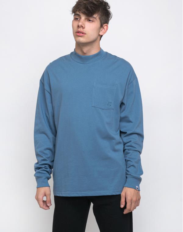 Lazy Oaf Long Sleeve Pocket Tee Blue S