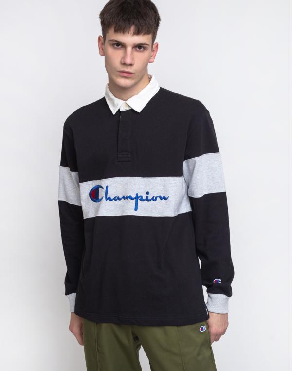 Champion Long Sleeve Polo T-Shirt NBK/LOXGM XL