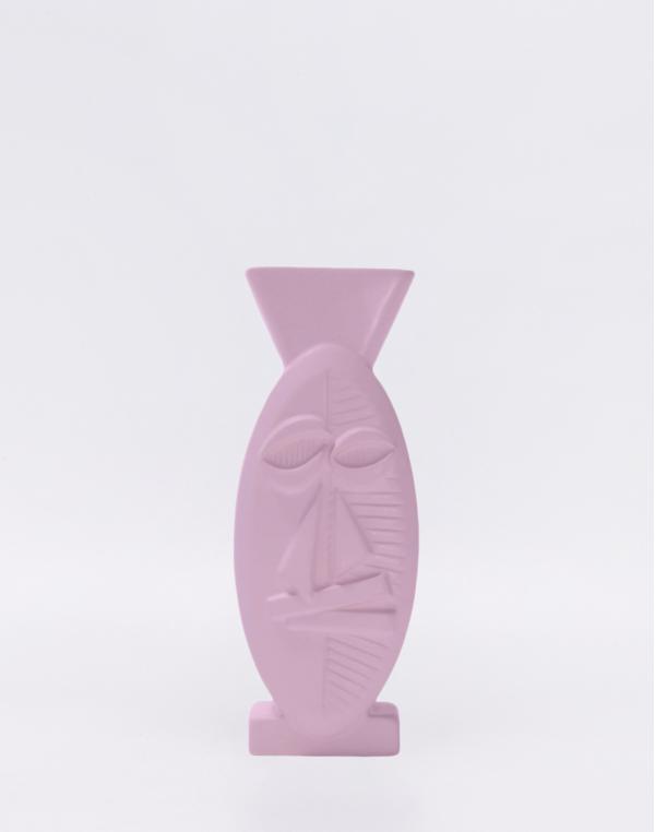 Stüssy Mask Ceramic Vase lavendar