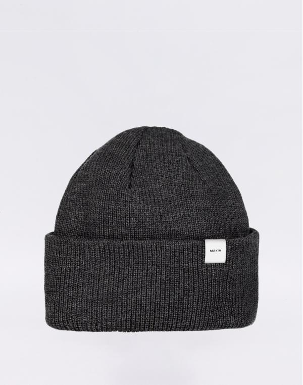 Makia Merino Thin Cap dark grey