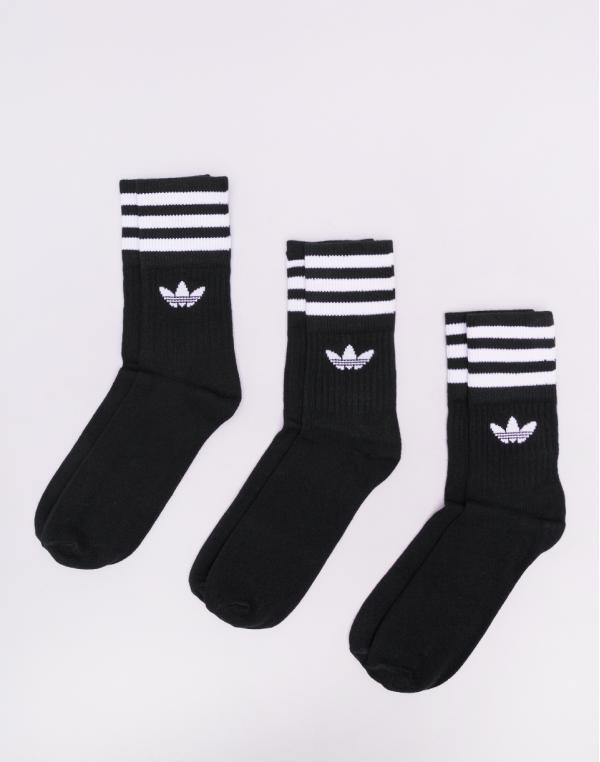 adidas Originals Mid Cut Crew Sock BLACK/WHITE 35-38