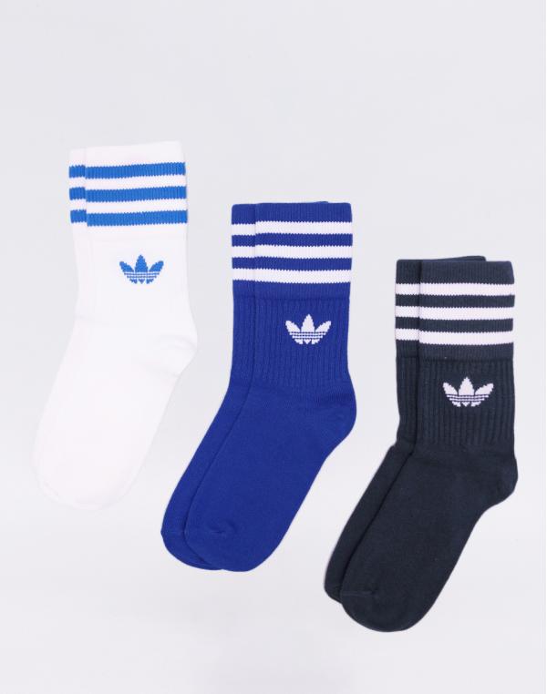 adidas Originals Mid Cut Crew Sock Collegiate Navy / Collegiate Royal / White 43-46