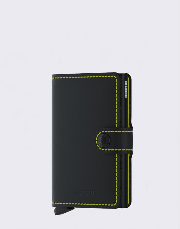 Secrid Miniwallet Matte Black / Yellow