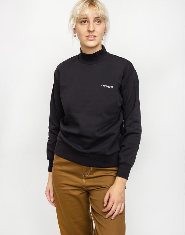 Carhartt WIP Mockneck Script Sweat Black/White L