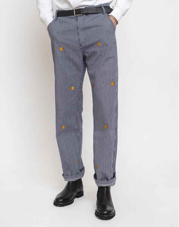 Lazy Oaf Mr Happy Pinstripe Pants Blue 30