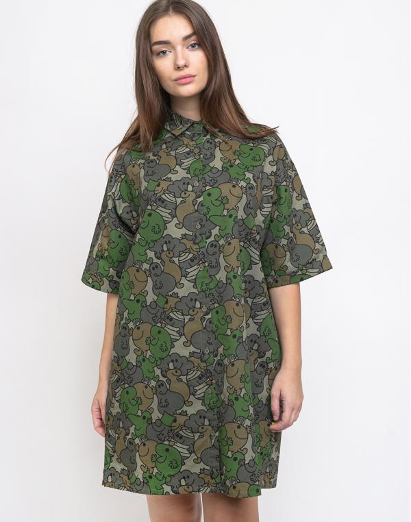 Lazy Oaf Mr Men Camo Shirt Green M