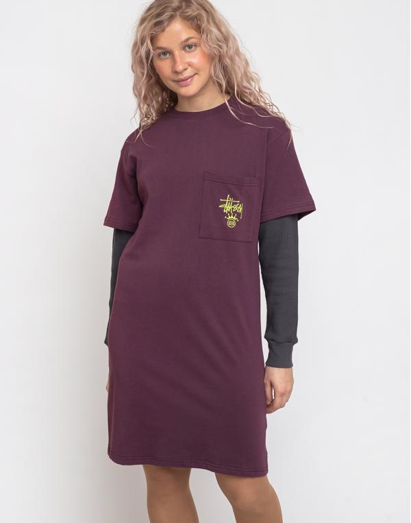 Stüssy Neal Twofer Dress Eggplant M