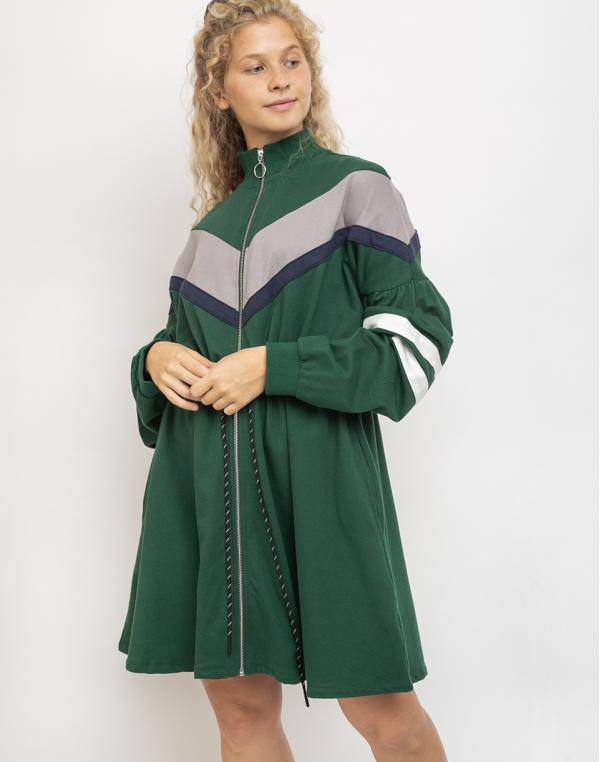Lazy Oaf No Sweat Zip Dress Green L