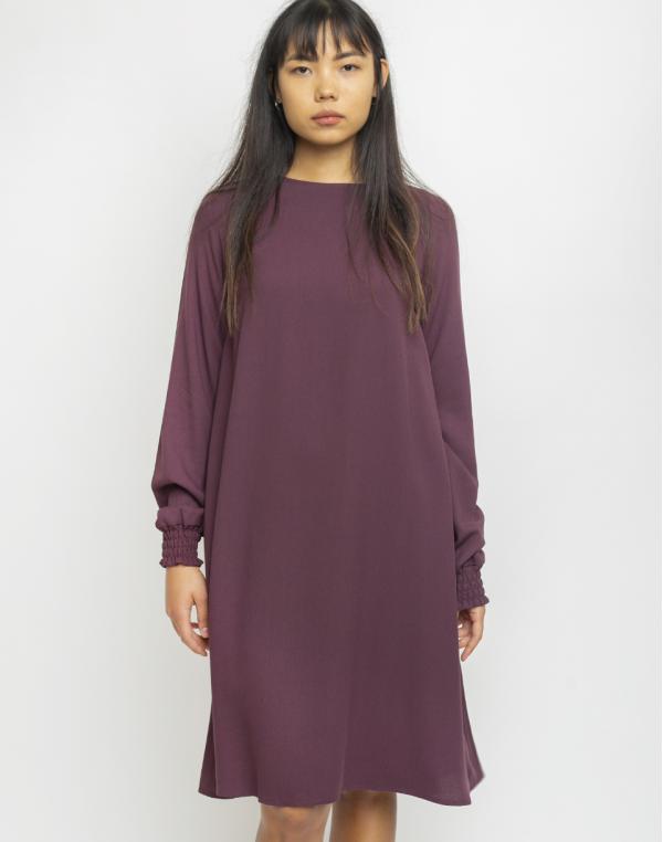 Makia Nominal Long Sleeve Dress Wine S