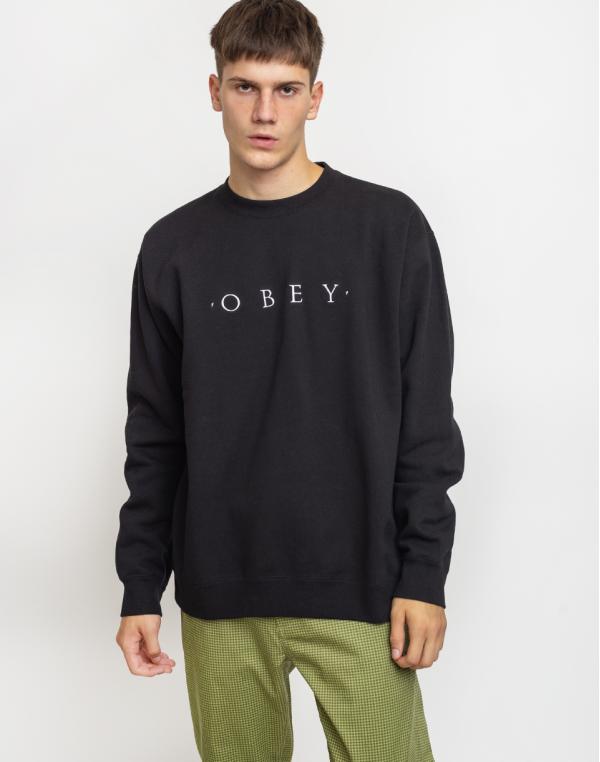 Obey Nouvelle II Crew Black XL