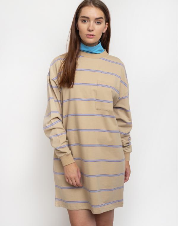 Lazy Oaf Open Tabs Sweater Dress Beige M