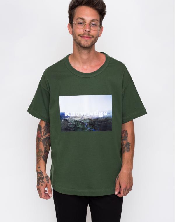 Knowledge Cotton Oversized Photo T-shirt 1278 Green Forest XL