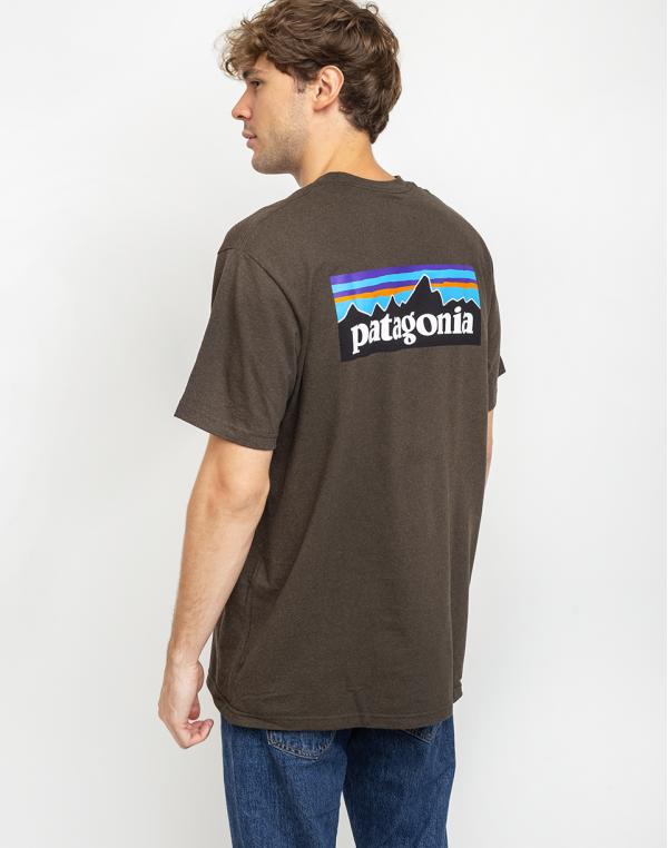 Patagonia P-6 Logo Responsibili-Tee Logwood Brown L