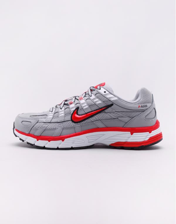 Nike P-6000 FLT SILVER/FLT SILVER-UNIVERSITY RED 42