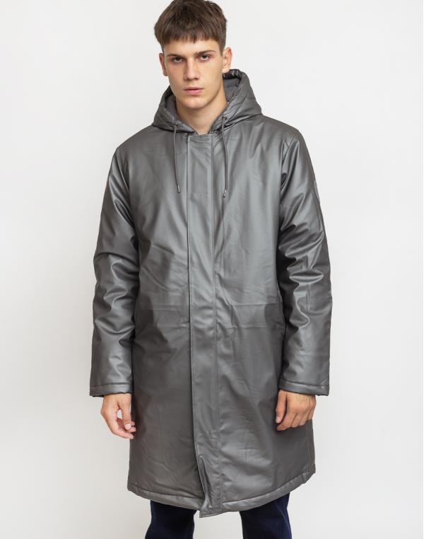 Rains Padded Coat 15 Metallic Charcoal M/L