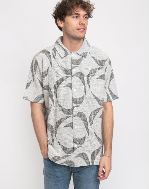 Polar Skate Co. Patterned Polo Shirt Ivory/Black M
