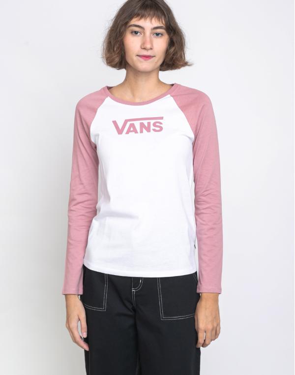 Vans Ph Flying V Classic Ls Raglan WHITE/NOSTALGIA ROSE M