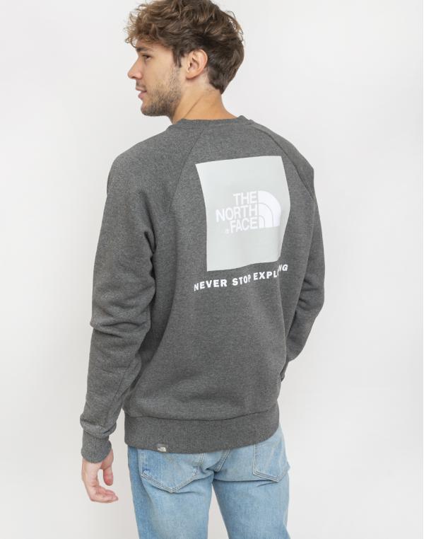 The North Face Raglan Redbox Crew Tnf Medium Grey Heather S