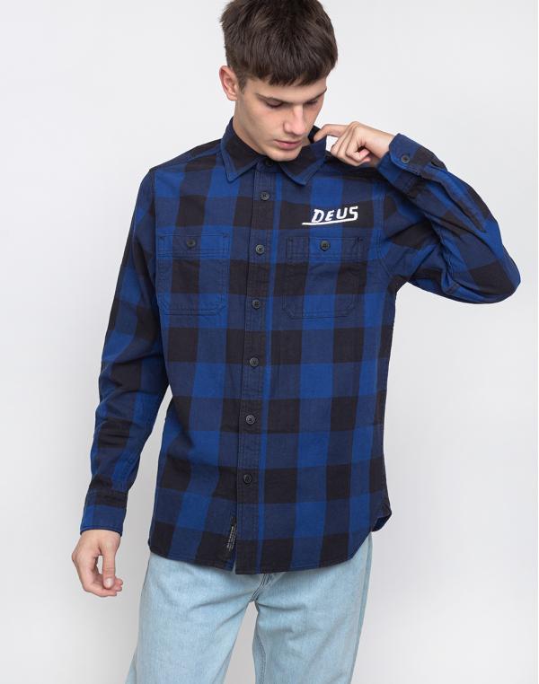 Deus Ex Machina Service Check Shirt Denim Blue XL