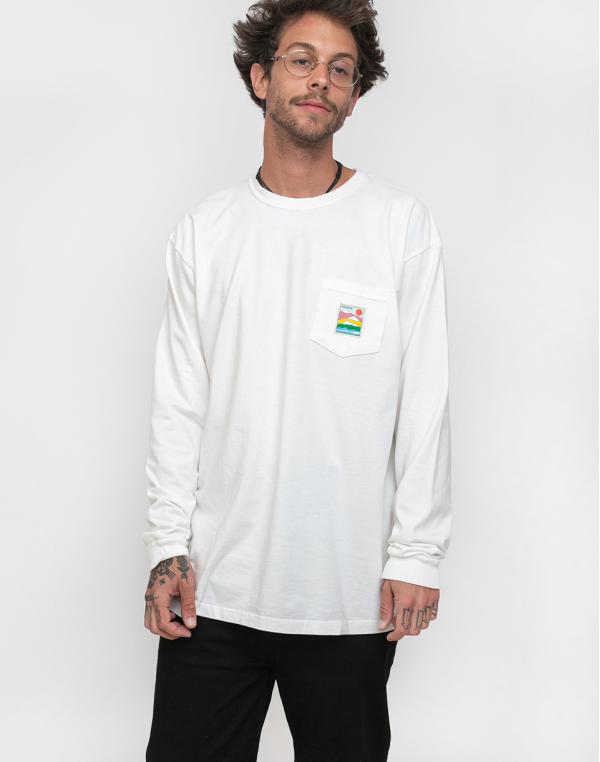 Stüssy Sierra Pig. Dyed Pkt LS Tee Natural S