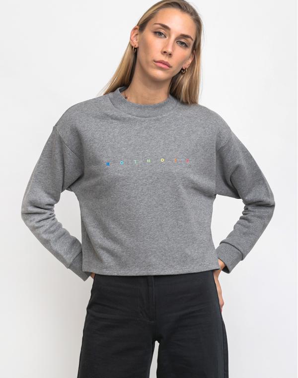 Rotholz Spacing Cropped Sweater Grey Melange S