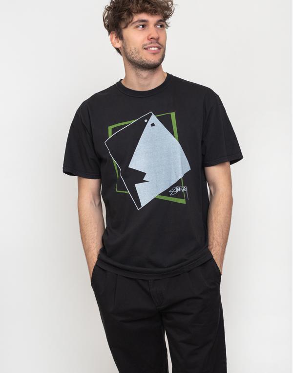 Stüssy Square Face Pig. Dyed Tee Black L